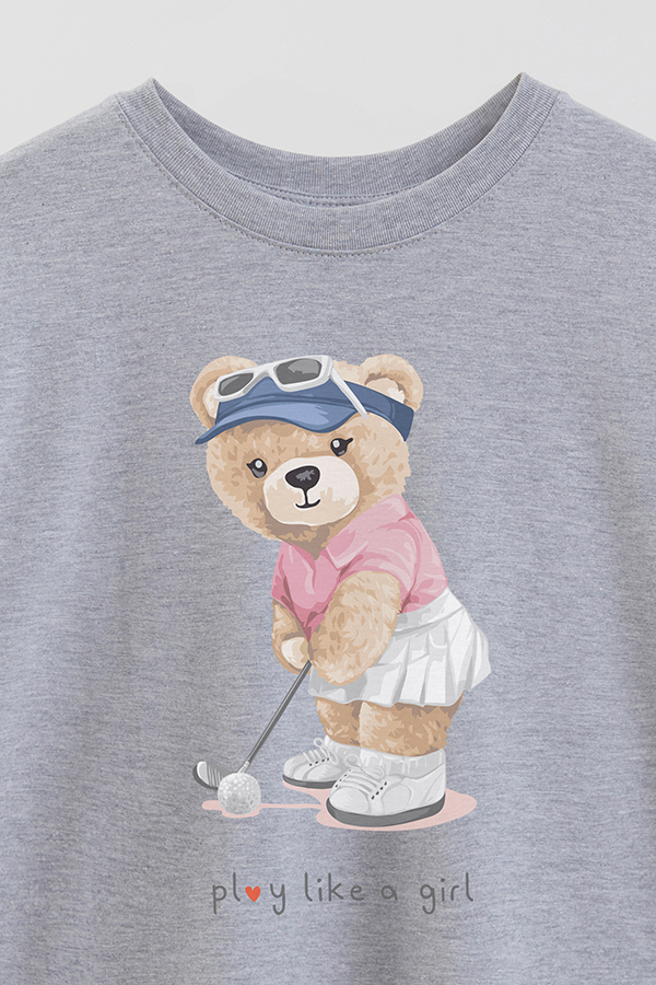 REMERA OVER ESTAMPADA UNISEX PLAY LIKE A GIRL