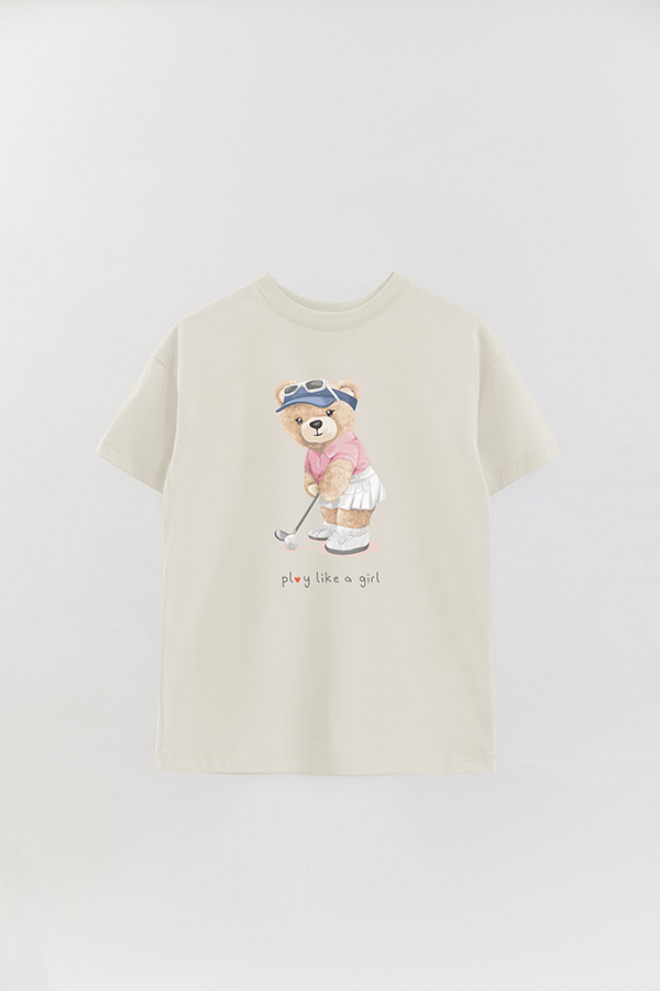 REMERA OVER ESTAMPADA UNISEX PLAY LIKE A GIRL