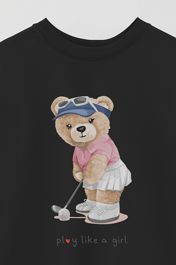 REMERA OVER ESTAMPADA UNISEX PLAY LIKE A GIRL