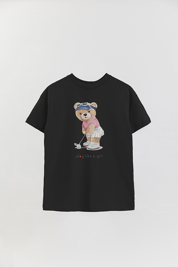 REMERA OVER ESTAMPADA UNISEX PLAY LIKE A GIRL