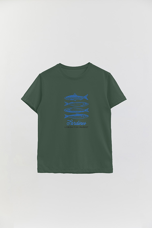 REMERA BASICA ESTAMPADA HD SARDINES LISBOA