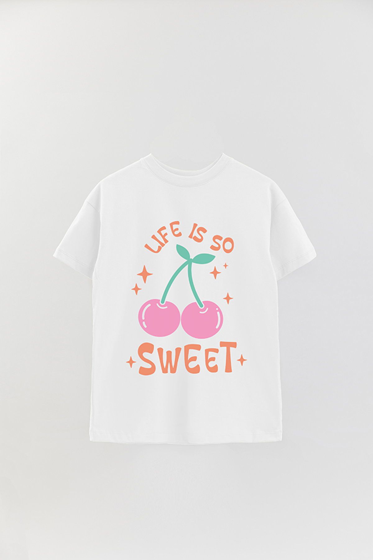 REMERA OVER ESTAMPADA LV4B LIFE IS SO SWEET
