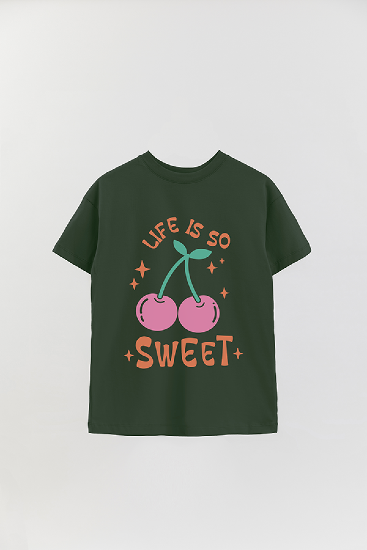 REMERA OVER ESTAMPADA LV4B LIFE IS SO SWEET