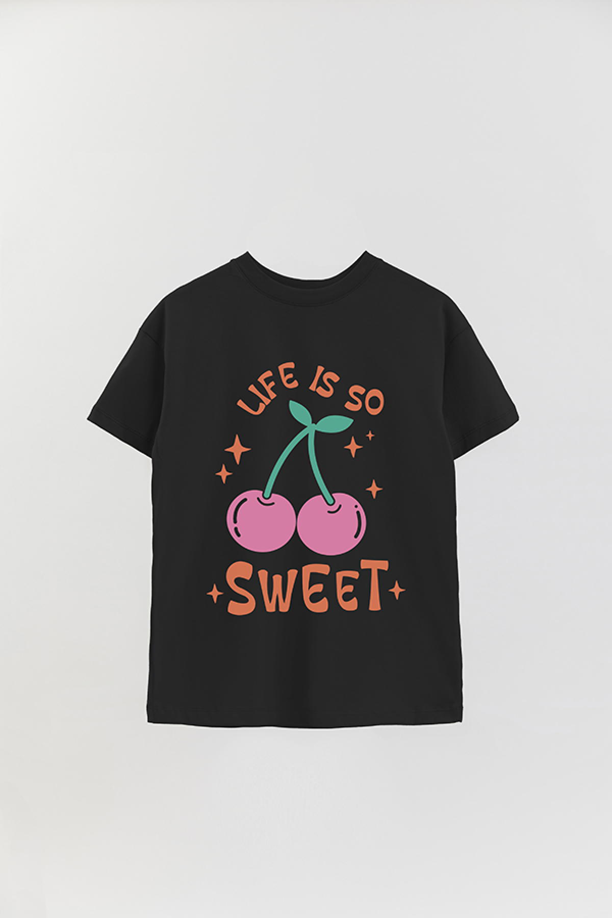 REMERA OVER ESTAMPADA LV4B LIFE IS SO SWEET