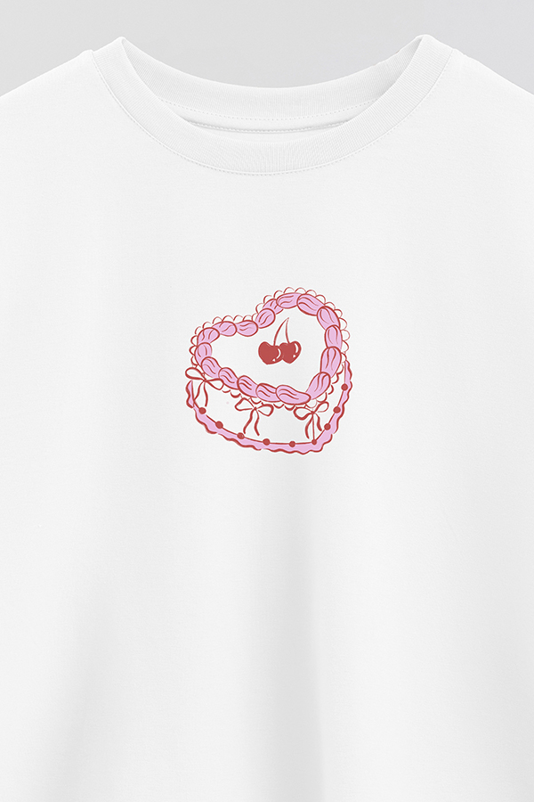 REMERA CROP ESTAMPADA VALENTINE CAKE 1