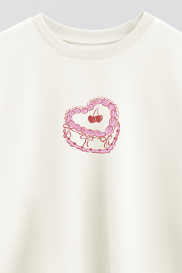 REMERA CROP ESTAMPADA VALENTINE CAKE 1