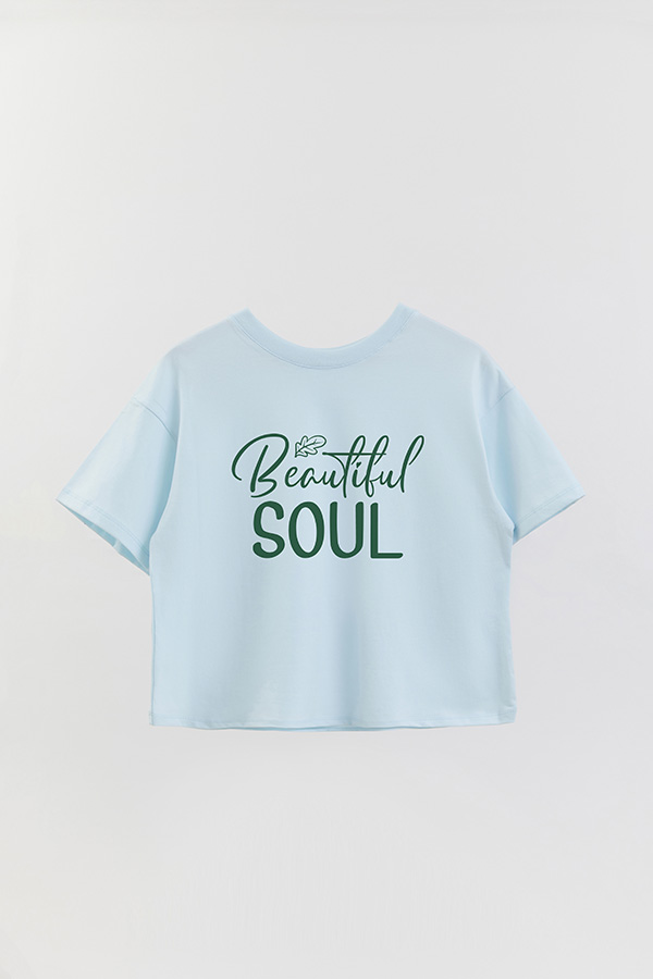 REMERA CROP ESTAMPADA GR BEAUTIFUL SOUL