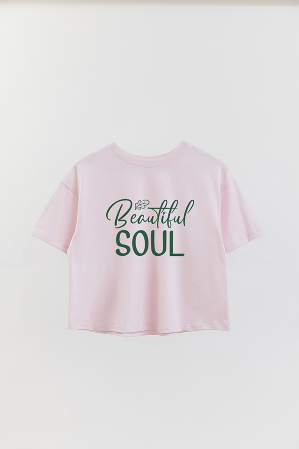 REMERA CROP ESTAMPADA GR BEAUTIFUL SOUL