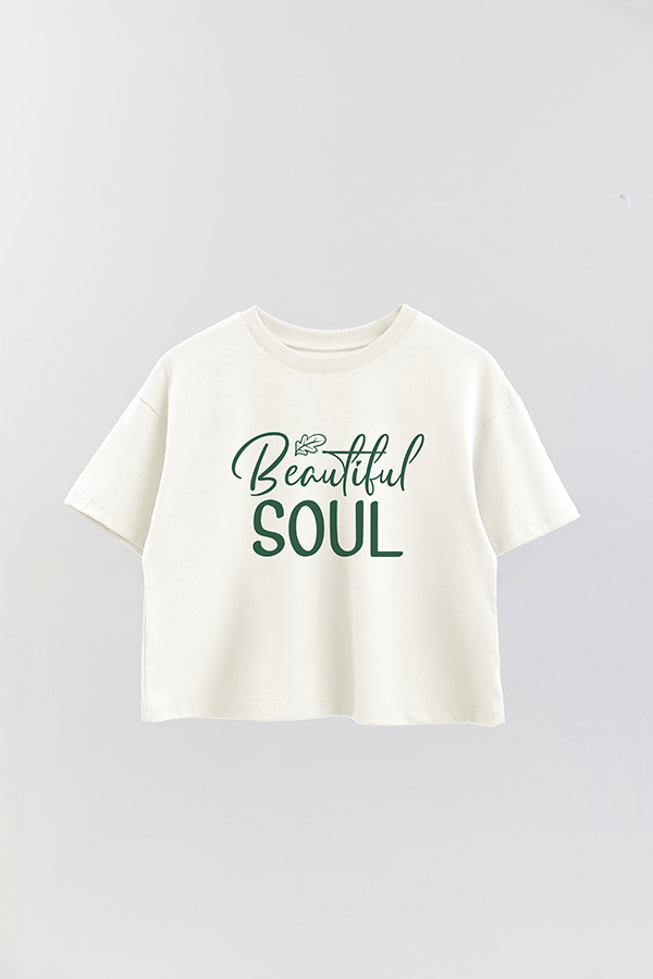 REMERA CROP ESTAMPADA GR BEAUTIFUL SOUL