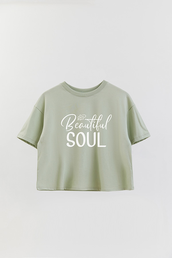 REMERA CROP ESTAMPADA GR BEAUTIFUL SOUL