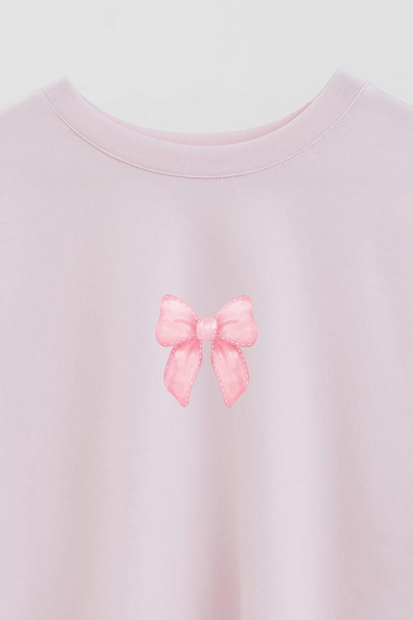 REMERA CROP ESTAMPADA COQUETTE RIBBON BOW 3