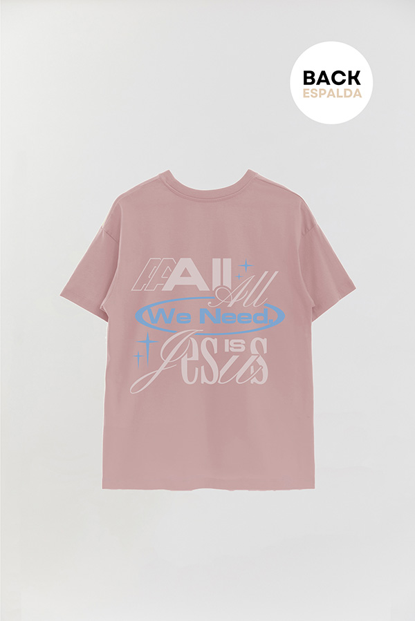 REMERA OVER ESTAMPADA UNISEX ESPALDA NEED