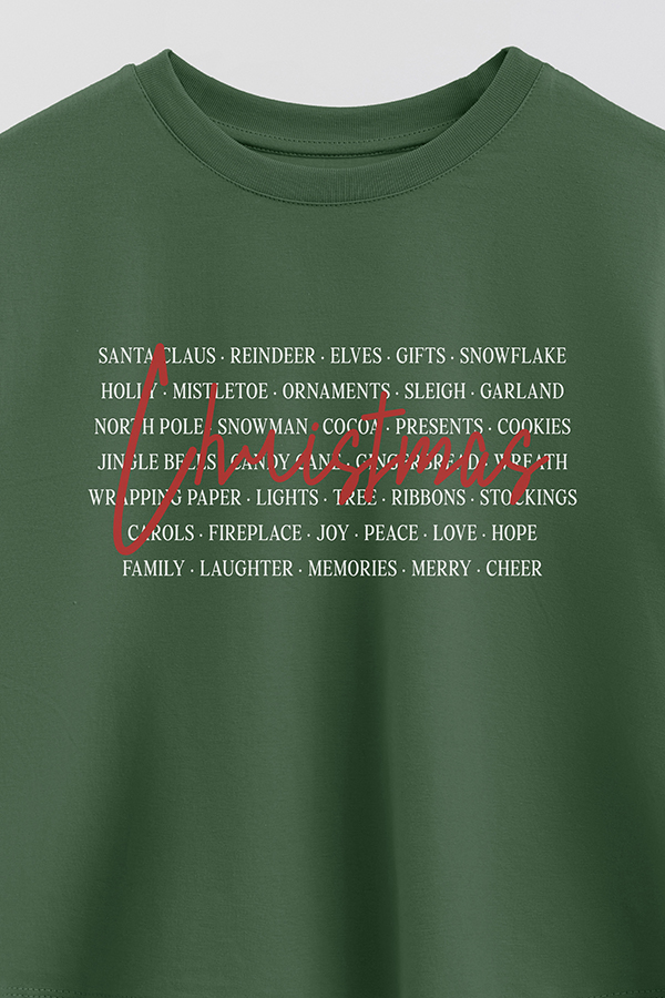 REMERA CROP CHRISTMAS
