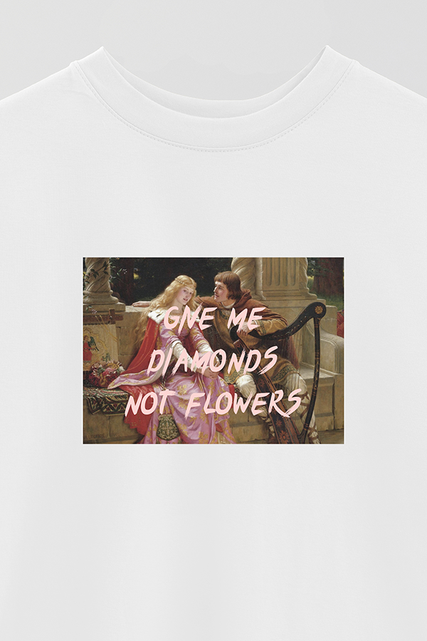 REMERA OVER ESTAMPADA ART COLLECTION 89 GIVE ME DIAMONDS