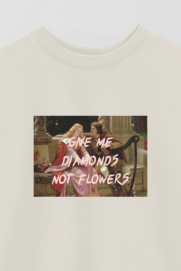 REMERA OVER ESTAMPADA ART COLLECTION 89 GIVE ME DIAMONDS