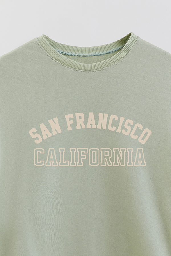 BUZO CREWNECK RUSTICO VARSITY GIRL SAN FRANCISCO