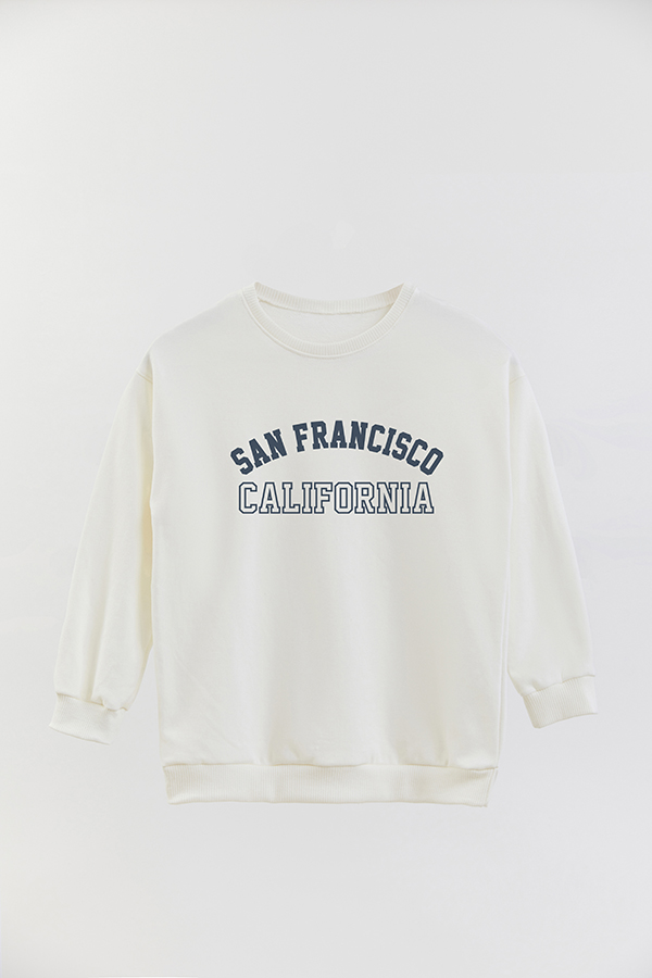 BUZO CREWNECK RUSTICO VARSITY GIRL SAN FRANCISCO
