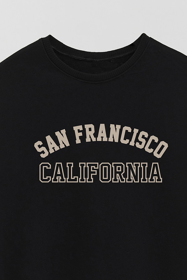 BUZO CREWNECK RUSTICO VARSITY GIRL SAN FRANCISCO