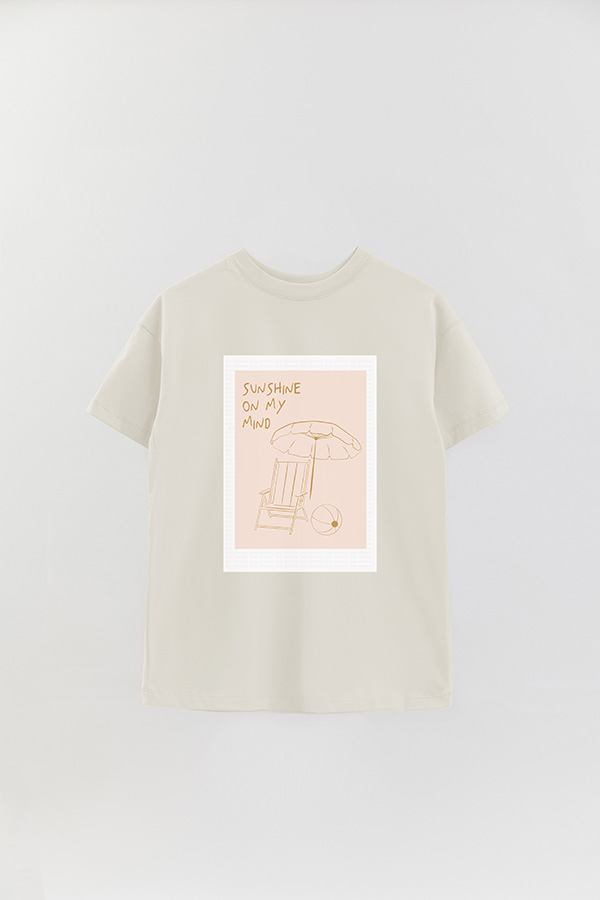 REMERA OVER ESTAMPADA TROPICAL SUNSHINE