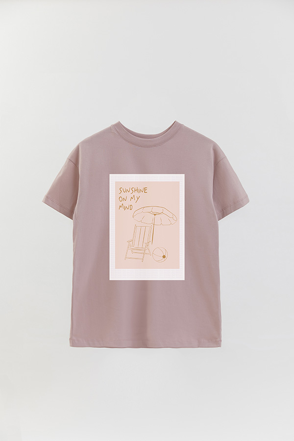 REMERA OVER ESTAMPADA TROPICAL SUNSHINE