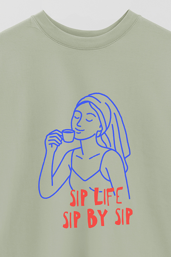 REMERA OVER ESTAMPADA SIP LIFE SIP BY