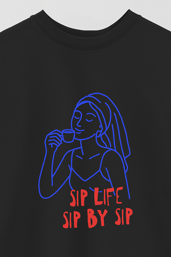 REMERA OVER ESTAMPADA SIP LIFE SIP BY