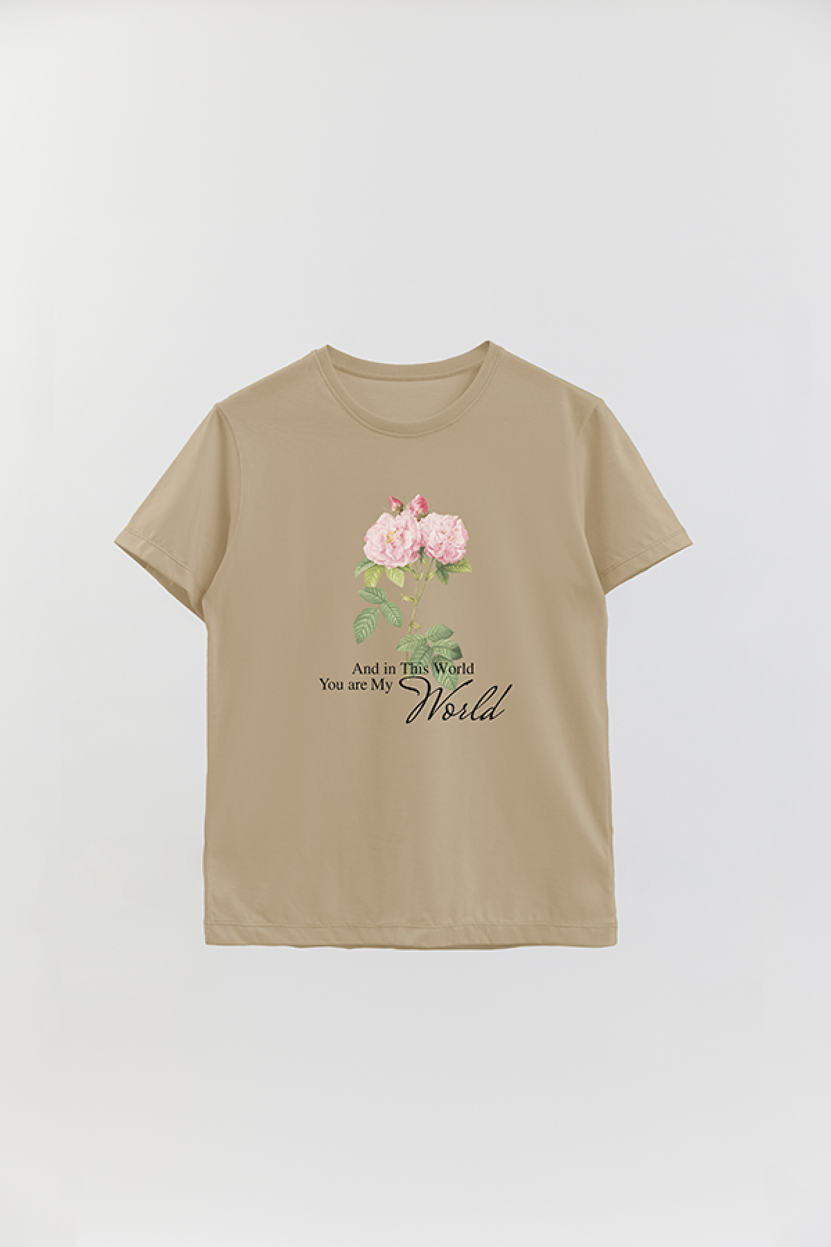 REMERA BASICA ESTAMPADA FLO3 YOU ARE MY WORLD