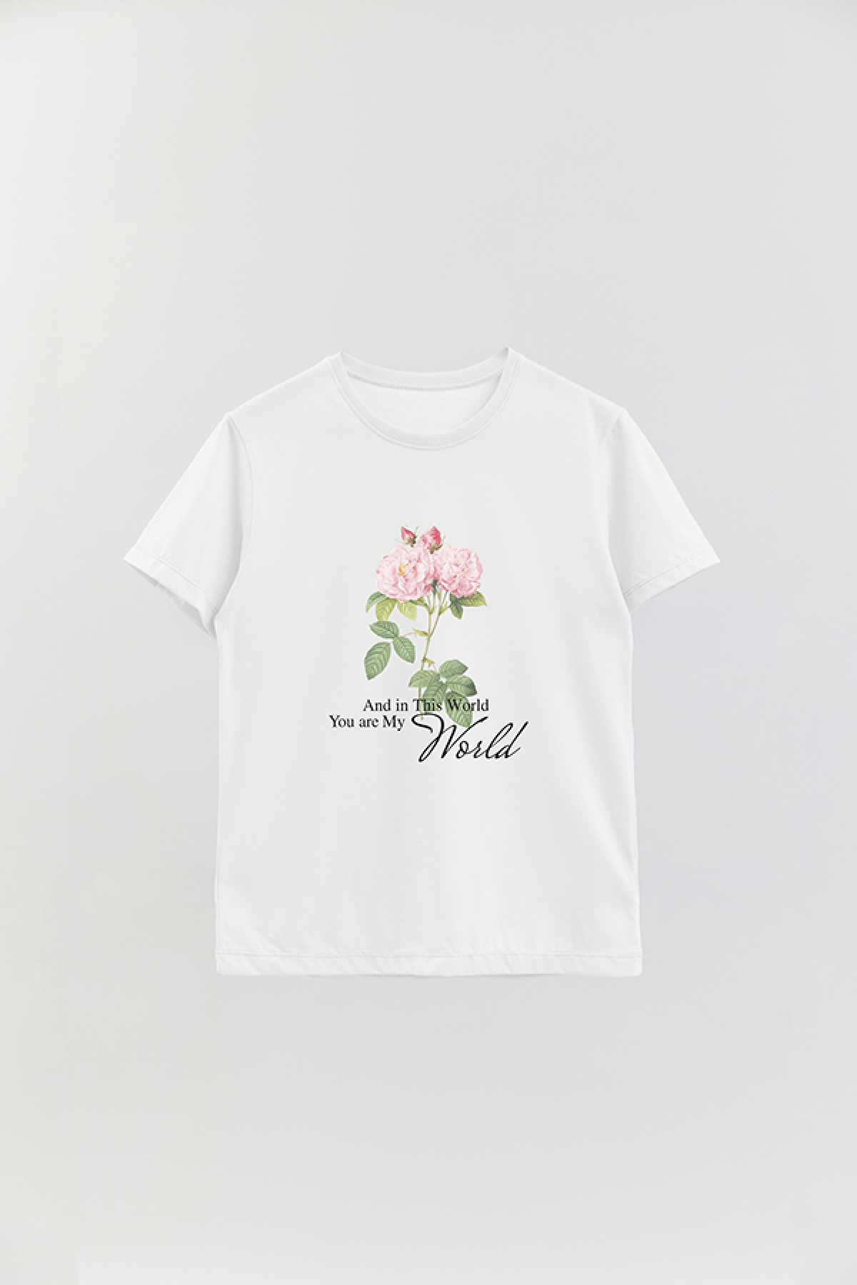 REMERA BASICA ESTAMPADA FLO3 YOU ARE MY WORLD