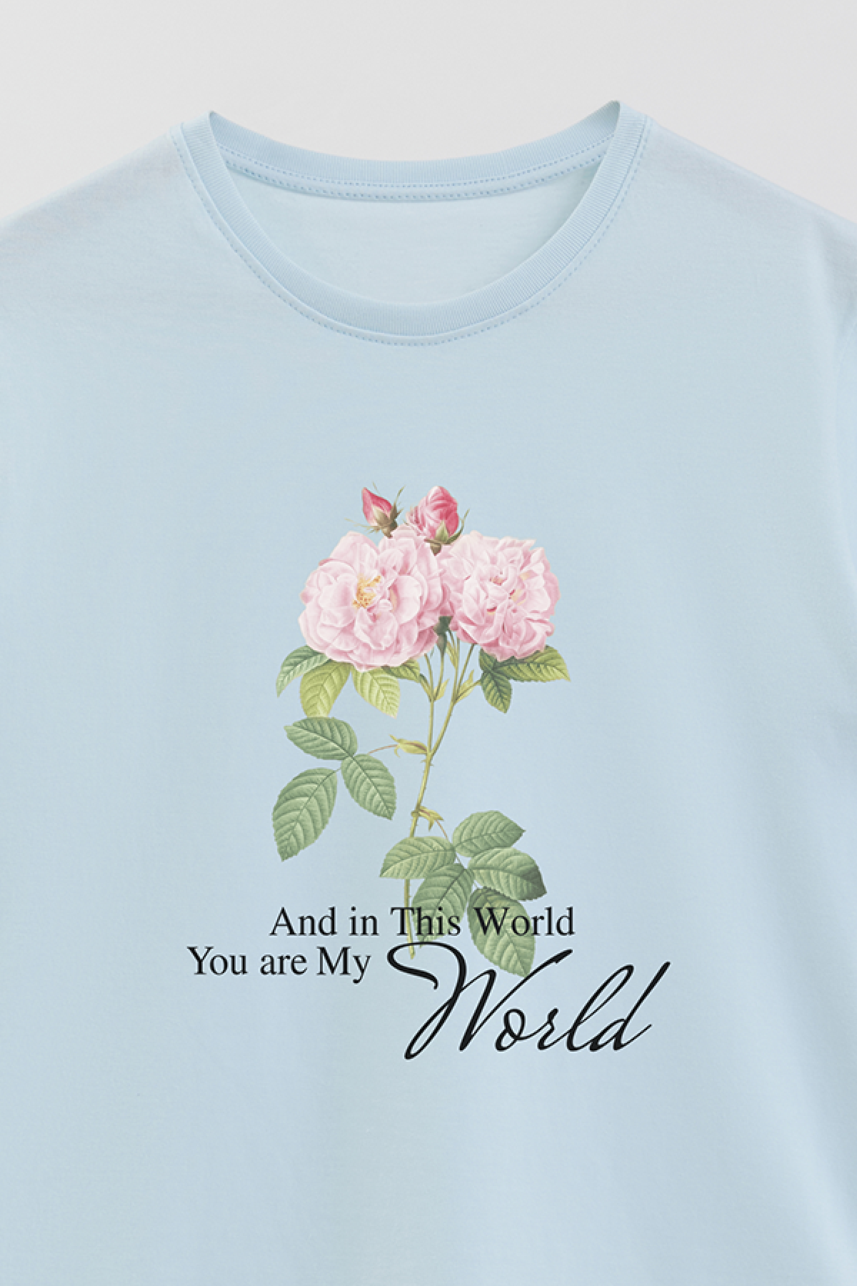 REMERA BASICA ESTAMPADA FLO3 YOU ARE MY WORLD