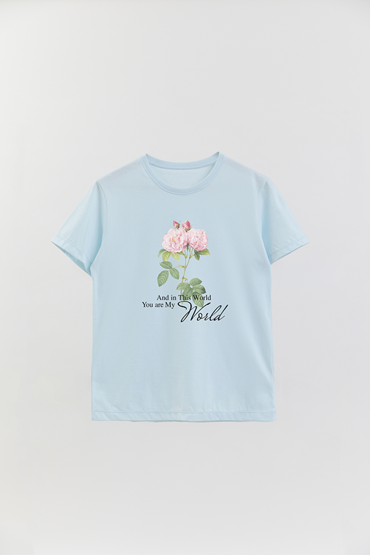 REMERA BASICA ESTAMPADA FLO3 YOU ARE MY WORLD