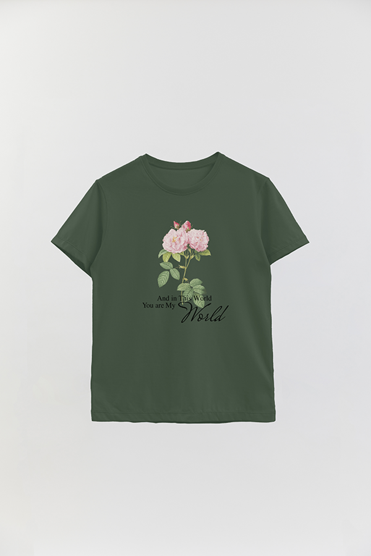 REMERA BASICA ESTAMPADA FLO3 YOU ARE MY WORLD