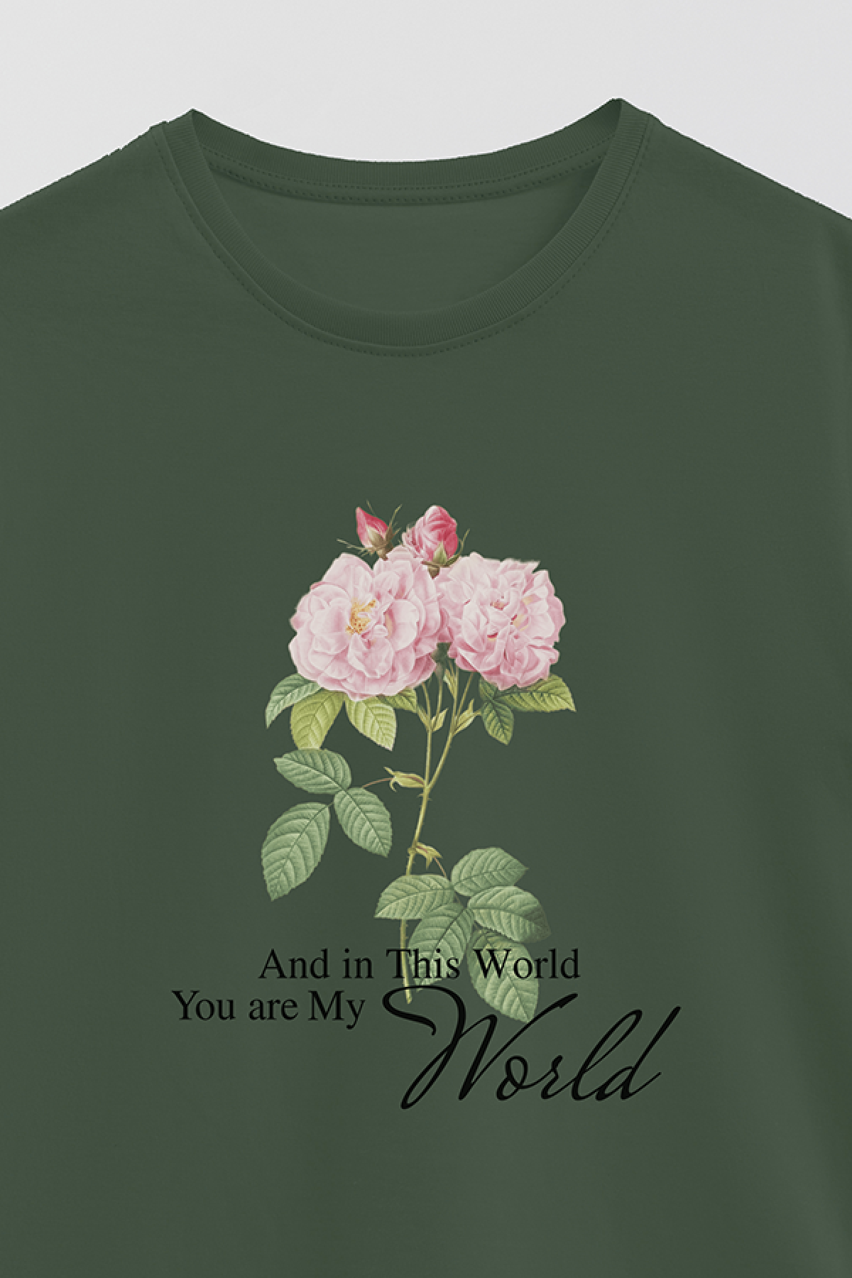 REMERA BASICA ESTAMPADA FLO3 YOU ARE MY WORLD