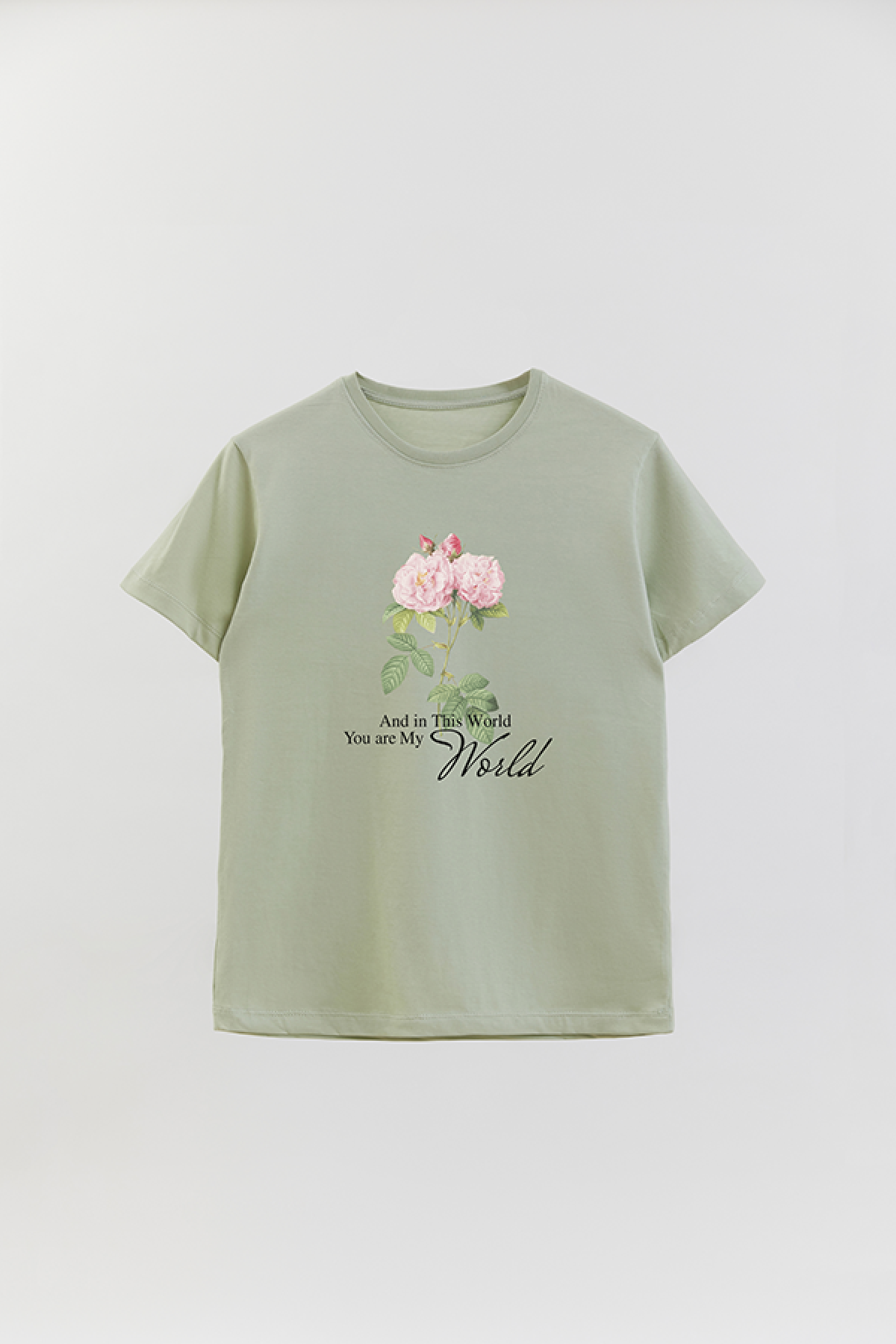 REMERA BASICA ESTAMPADA FLO3 YOU ARE MY WORLD