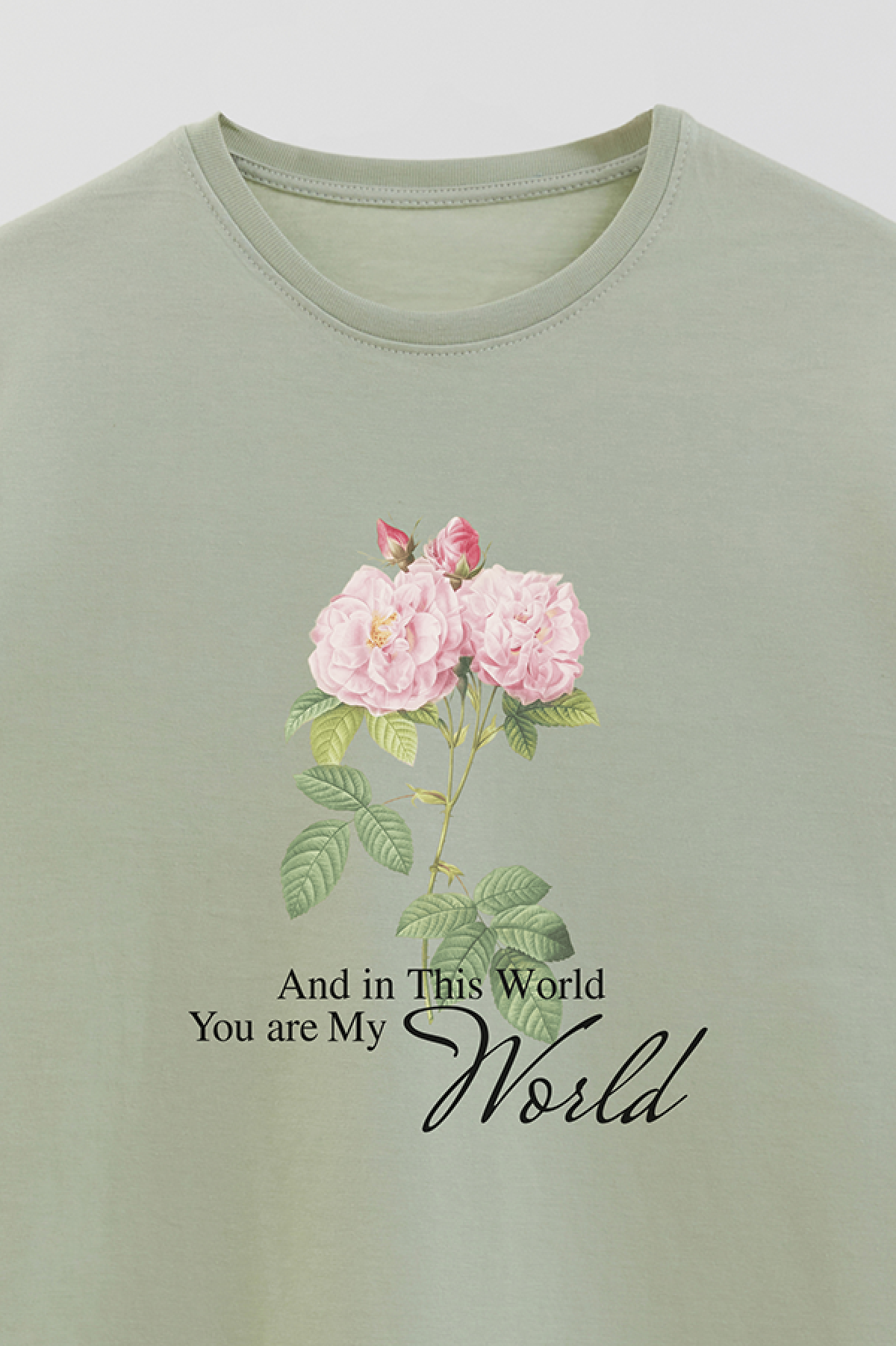 REMERA BASICA ESTAMPADA FLO3 YOU ARE MY WORLD