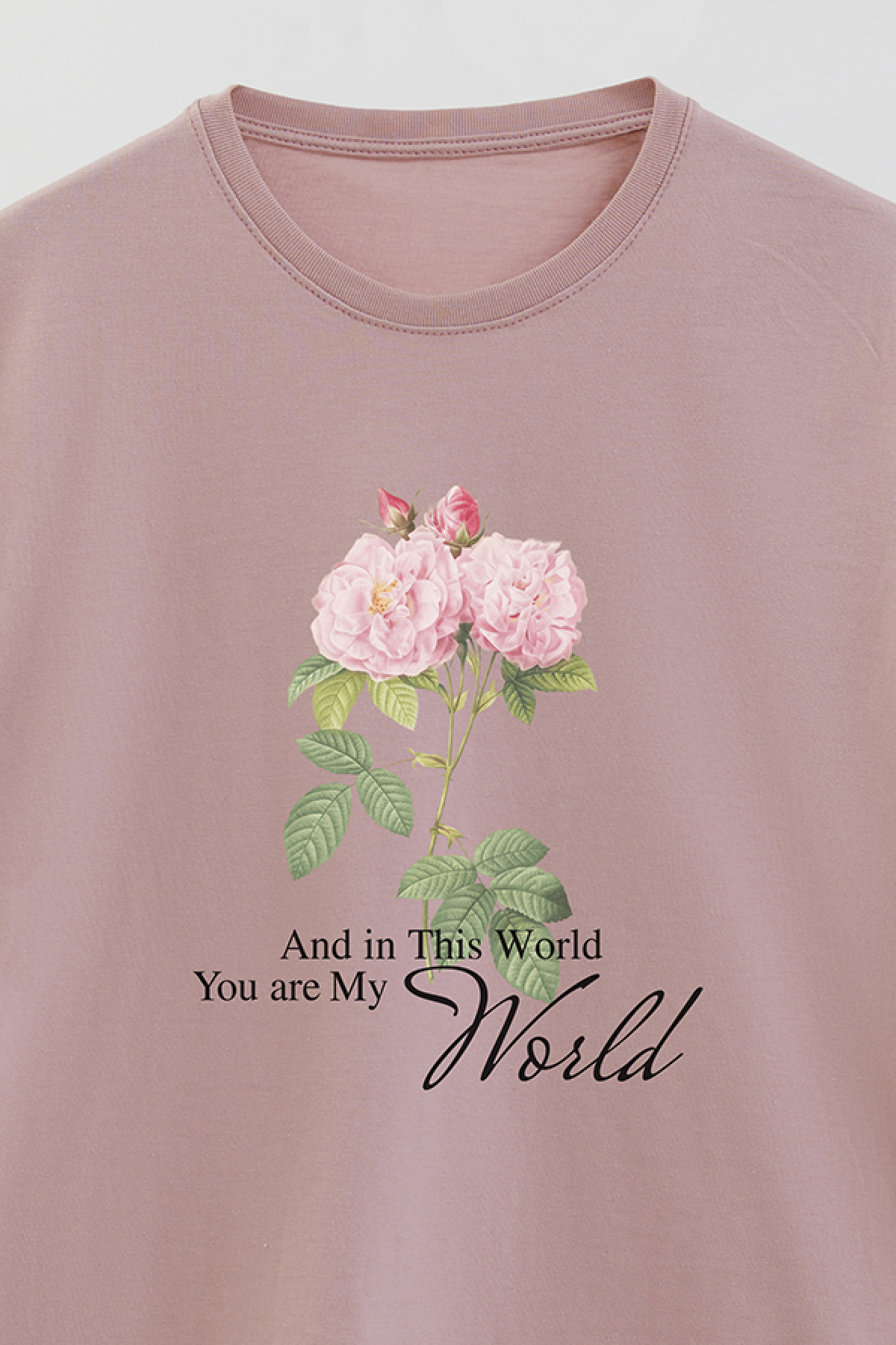 REMERA BASICA ESTAMPADA FLO3 YOU ARE MY WORLD