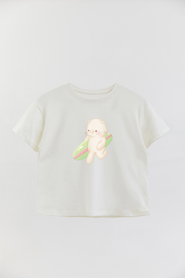REMERA GIRL OVER SUMMER CAT FUNNY