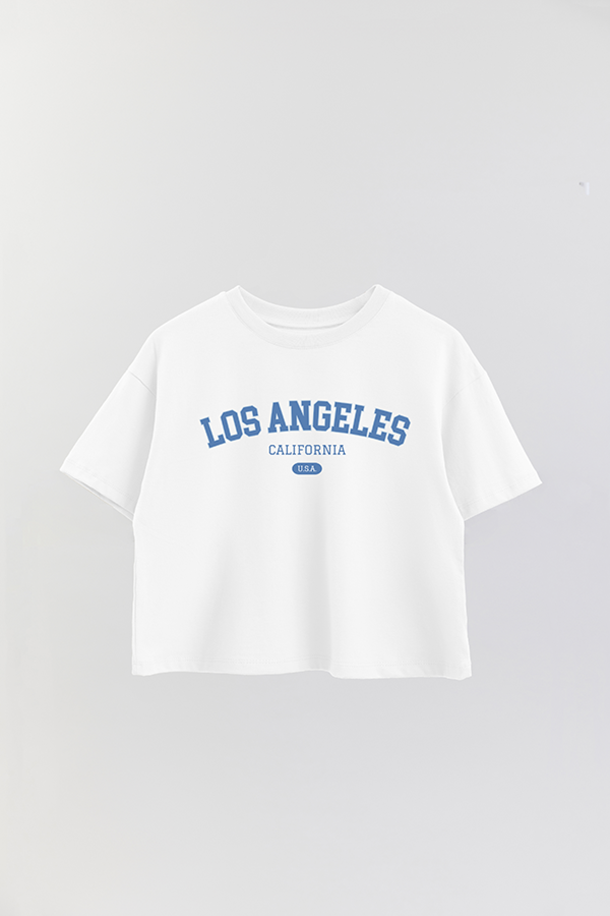 REMERA CROP ESTAMPADA WCV LOS ANGELES USA