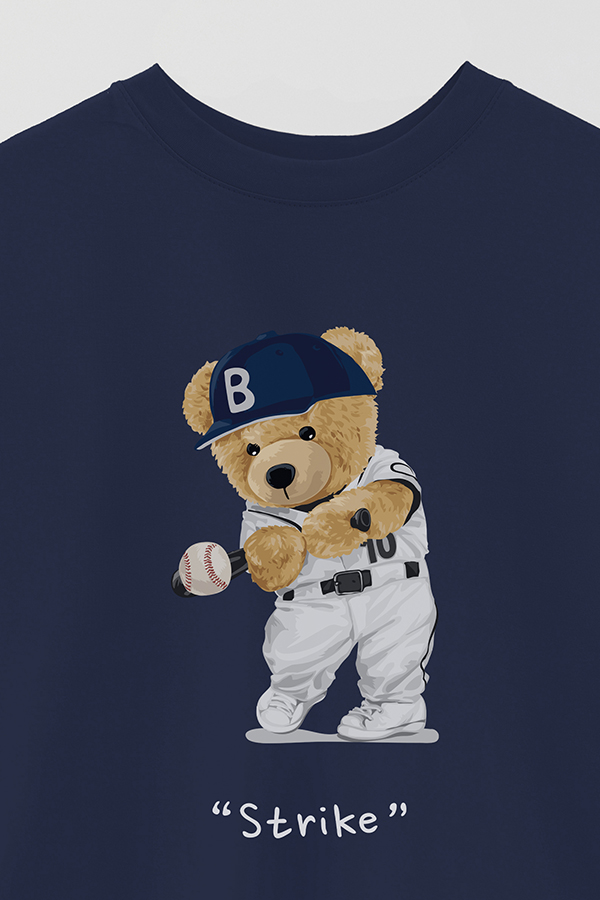 REMERA OVER ESTAMPADA UNISEX TEDDY STRIKE