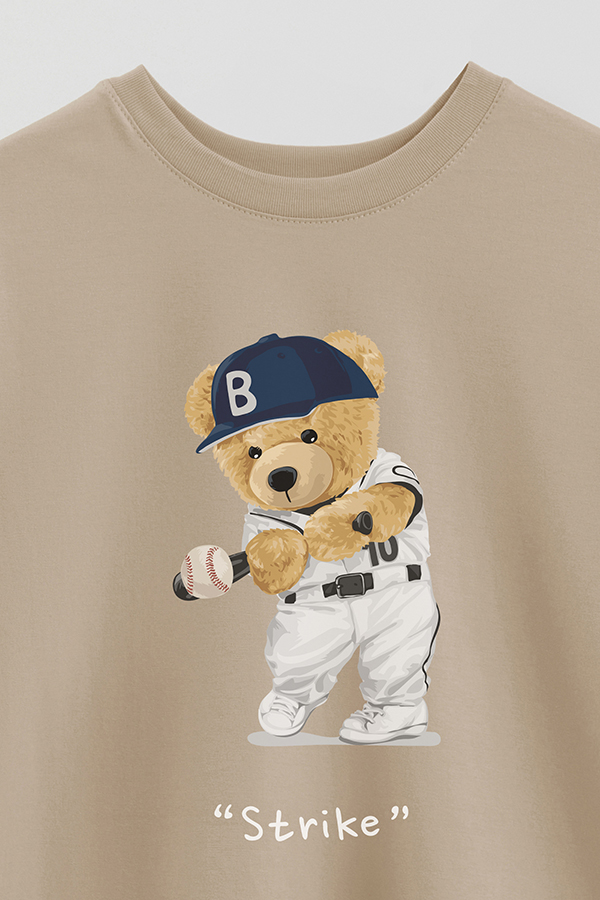 REMERA OVER ESTAMPADA UNISEX TEDDY STRIKE