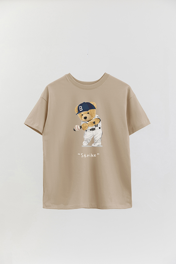 REMERA OVER ESTAMPADA UNISEX TEDDY STRIKE