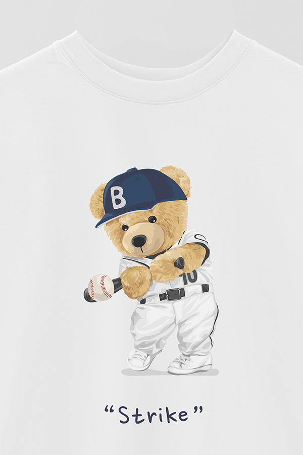 REMERA OVER ESTAMPADA UNISEX TEDDY STRIKE