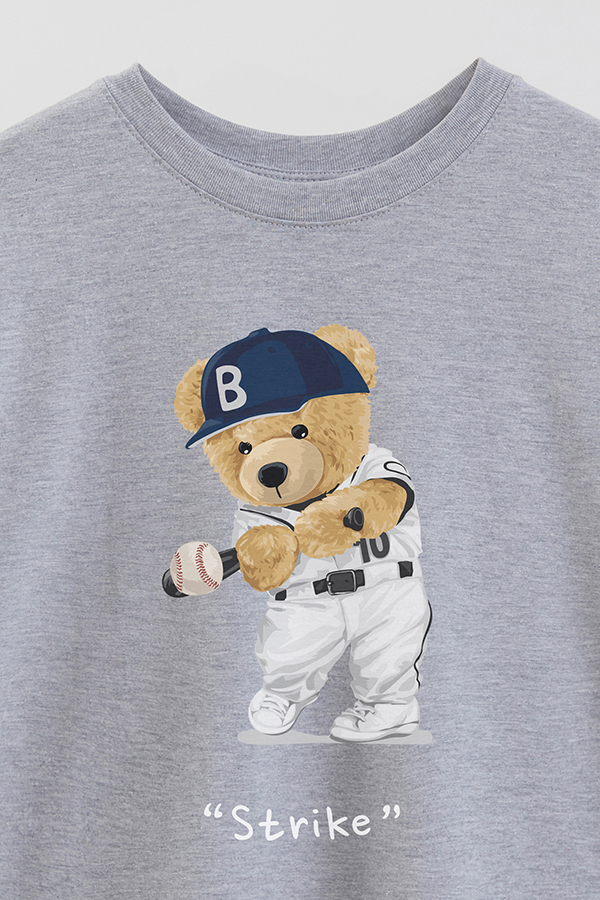 REMERA OVER ESTAMPADA UNISEX TEDDY STRIKE