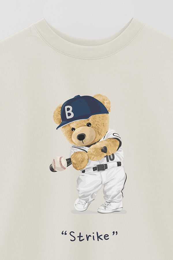 REMERA OVER ESTAMPADA UNISEX TEDDY STRIKE