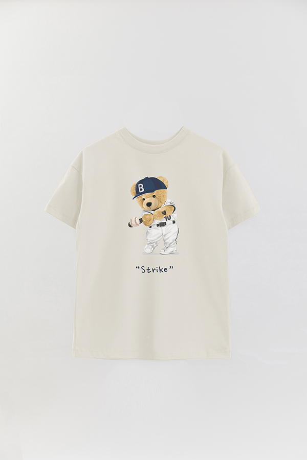 REMERA OVER ESTAMPADA UNISEX TEDDY STRIKE