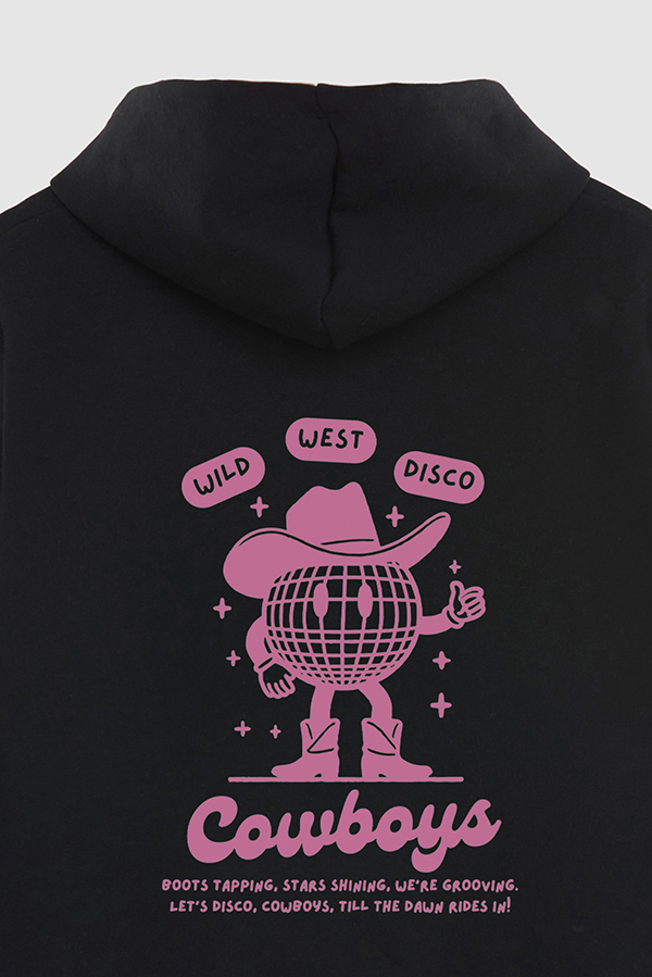 HOODIE ESTAMPADO WESTERN PINK DISCO