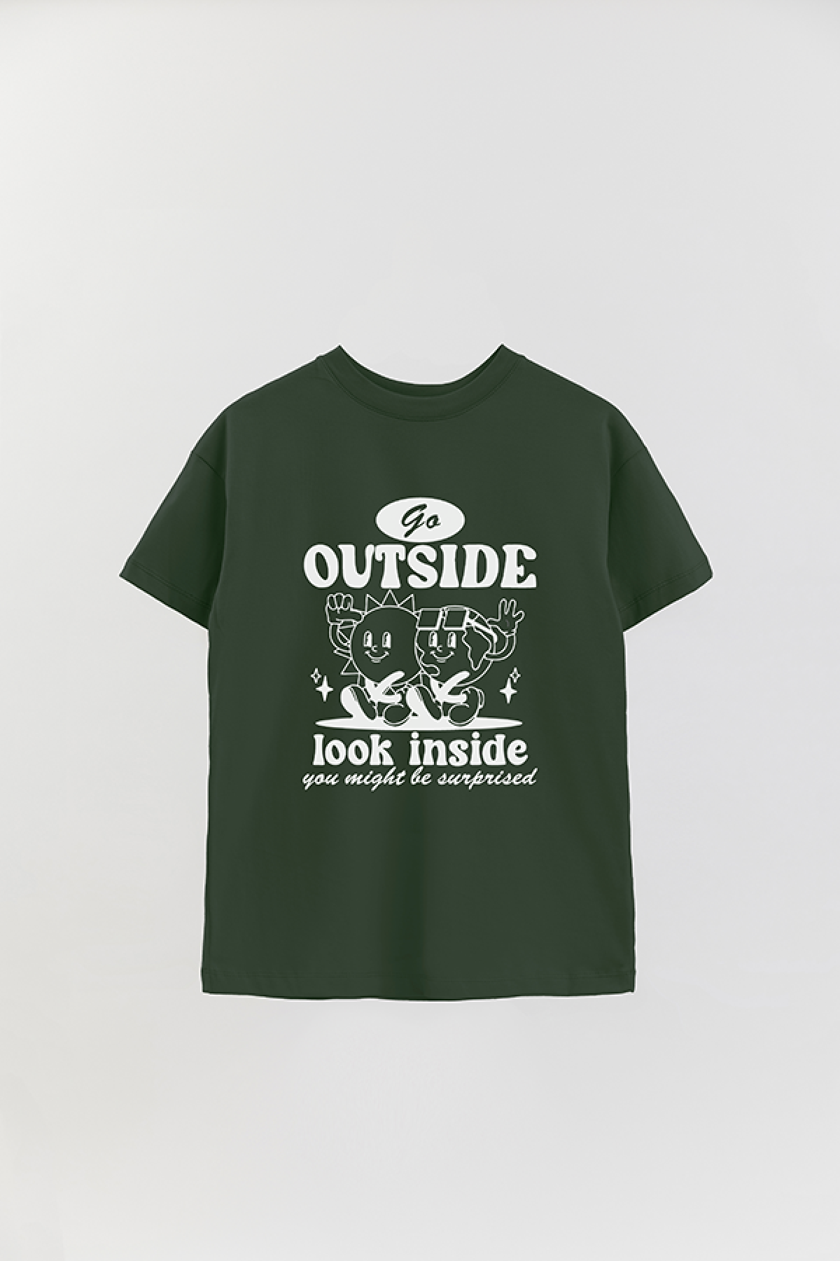 REMERA OVER ESTAMPADA BH GO OUTSIDE
