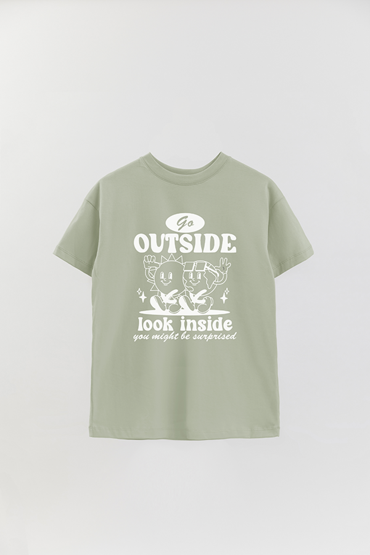 REMERA OVER ESTAMPADA BH GO OUTSIDE