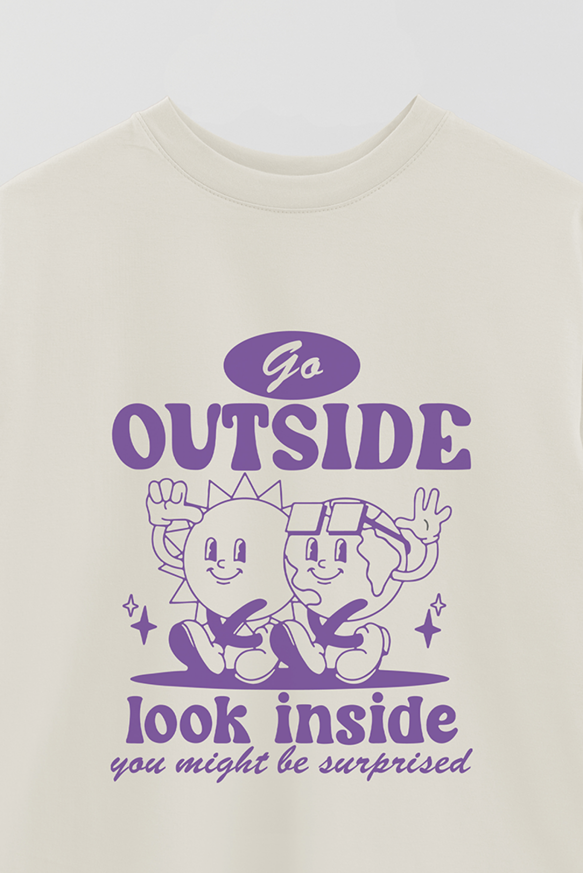 REMERA OVER ESTAMPADA BH GO OUTSIDE