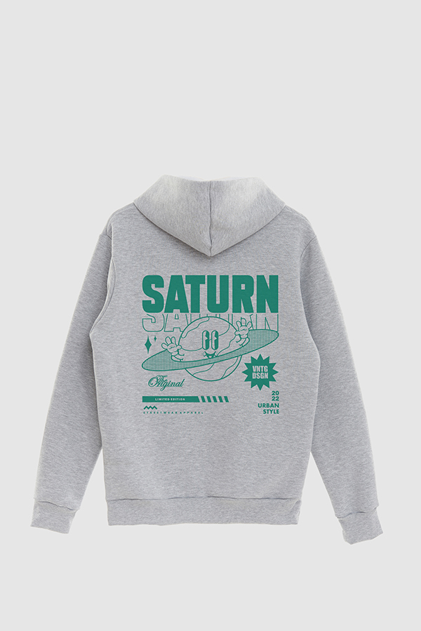 HOODIE ESTAMPADO CARTOON ILLUSTRATION SATURN
