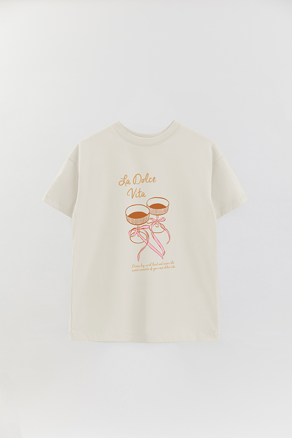 REMERA OVER ESTAMPADA ITALY LA DOLCE VITA